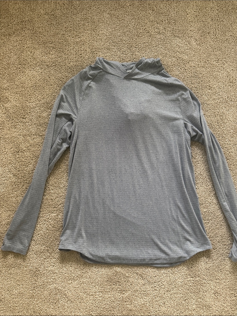 Lululemon Gray Long Sleeve Hooded Tee